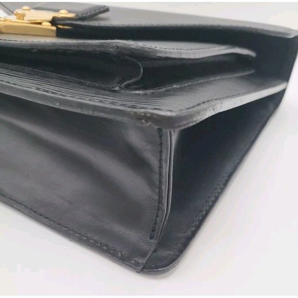 LOUIS VUITTON Epi Monceau M52122 Handbag Shoulder Bag Black leather Strap Keys - Picture 14 of 16